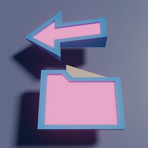 Glowing cursor and folder for web or computer system