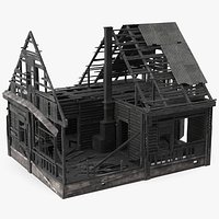 Burnt Wooden House Brown