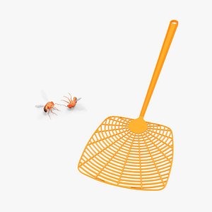 3D model Fly Swatter with Dead Fly Collection