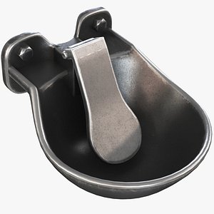 3D Cow Farm Water Bowl 2 model