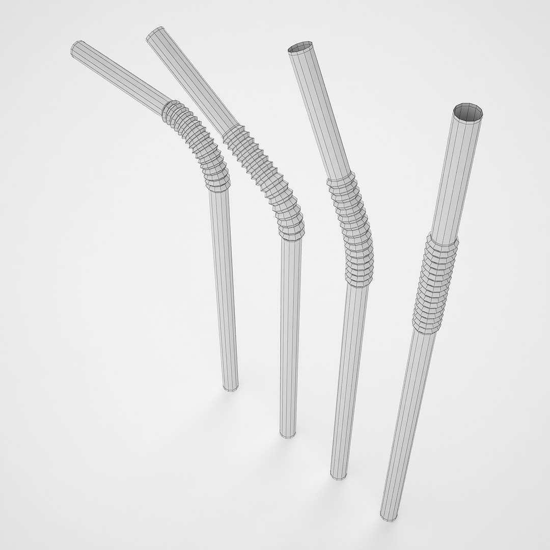 3d Model Plastic Drink Straw