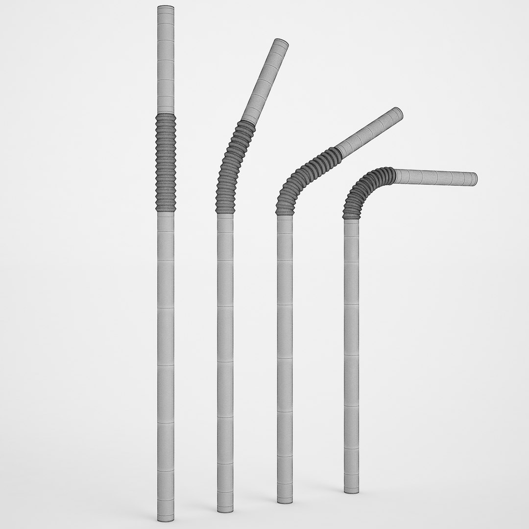 3d Model Plastic Drink Straw