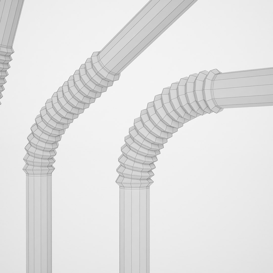 3d Model Plastic Drink Straw