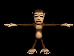 Macaco desenho animado Modelo 3D $100 - .ma .obj - Free3D