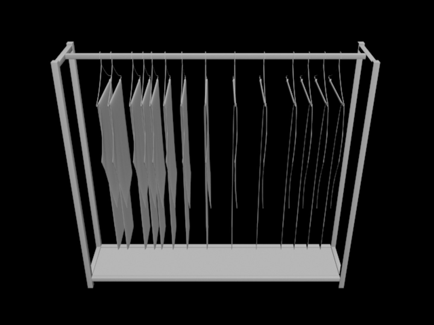 Pants trousers jeans rack 3D model - TurboSquid 1463045