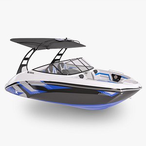 3D speed motor boat yamaha model