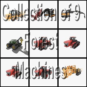 Collection of 9 Forest Machines