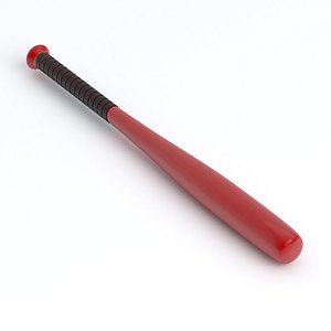 3D Baseball Bat Red model