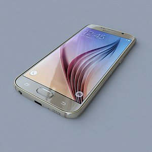 3d max samsung galaxy s6 gold