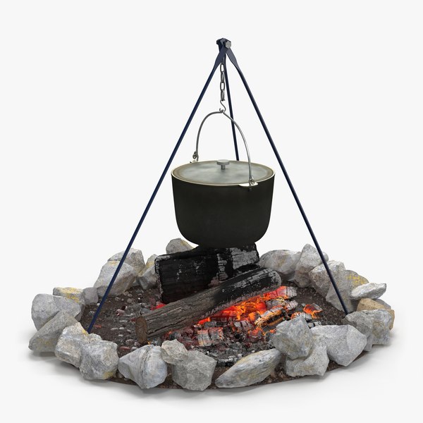 campfire tripod 3d model