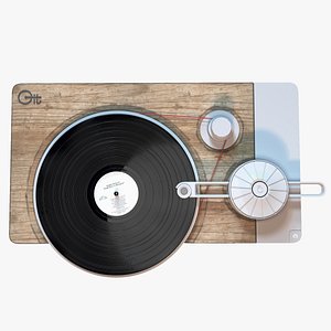 3d model turntable music