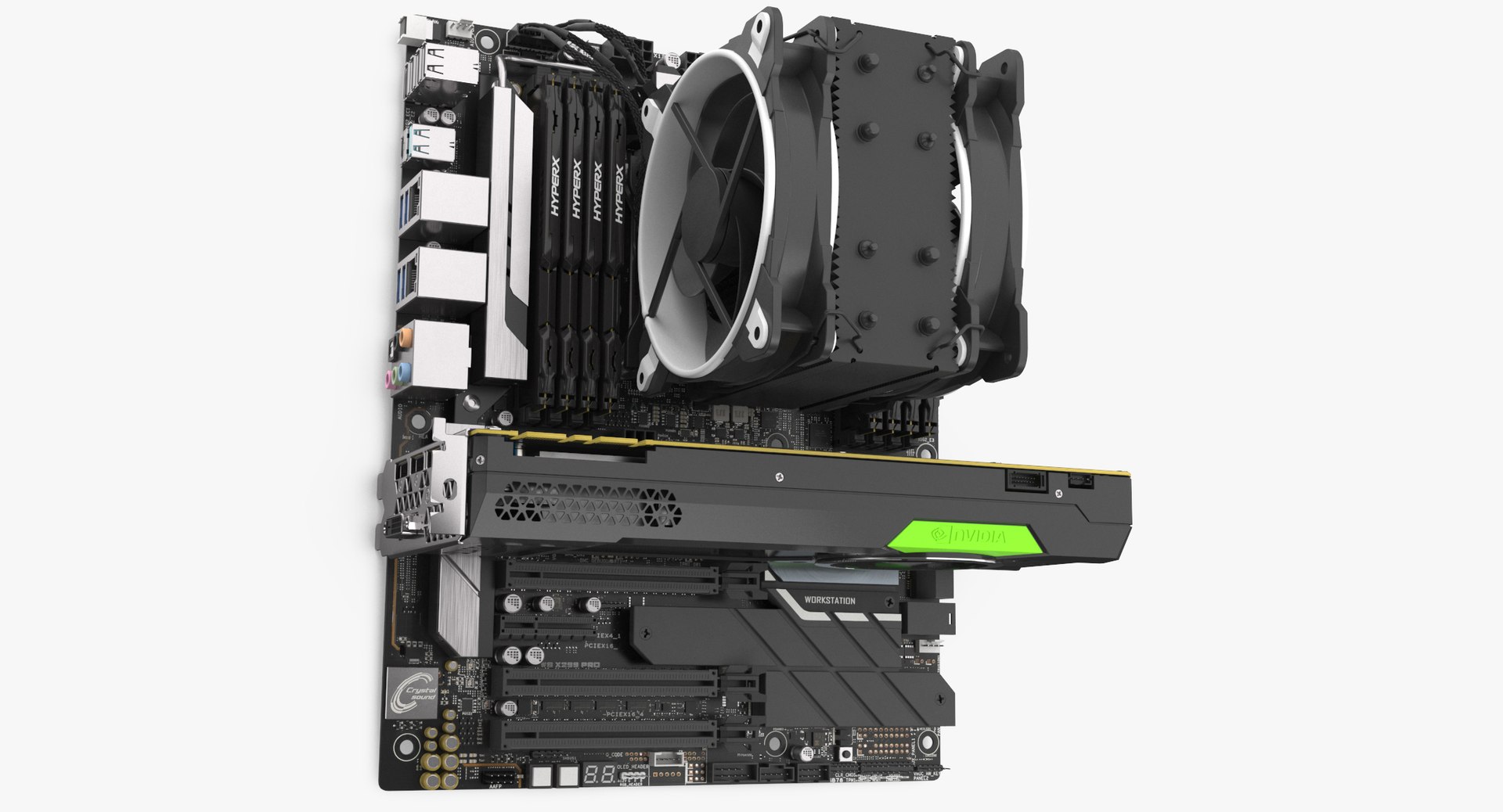 Asus Motherboard Cpu Ram 3D Model - TurboSquid 1424081