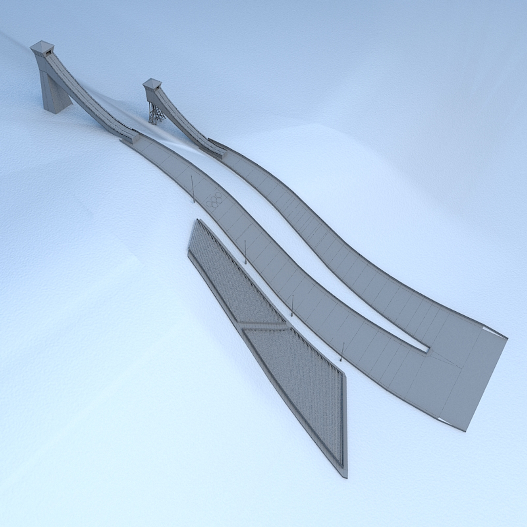3d model ski ramp
