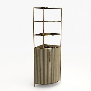 Fayette Corner Bookcase With Storage