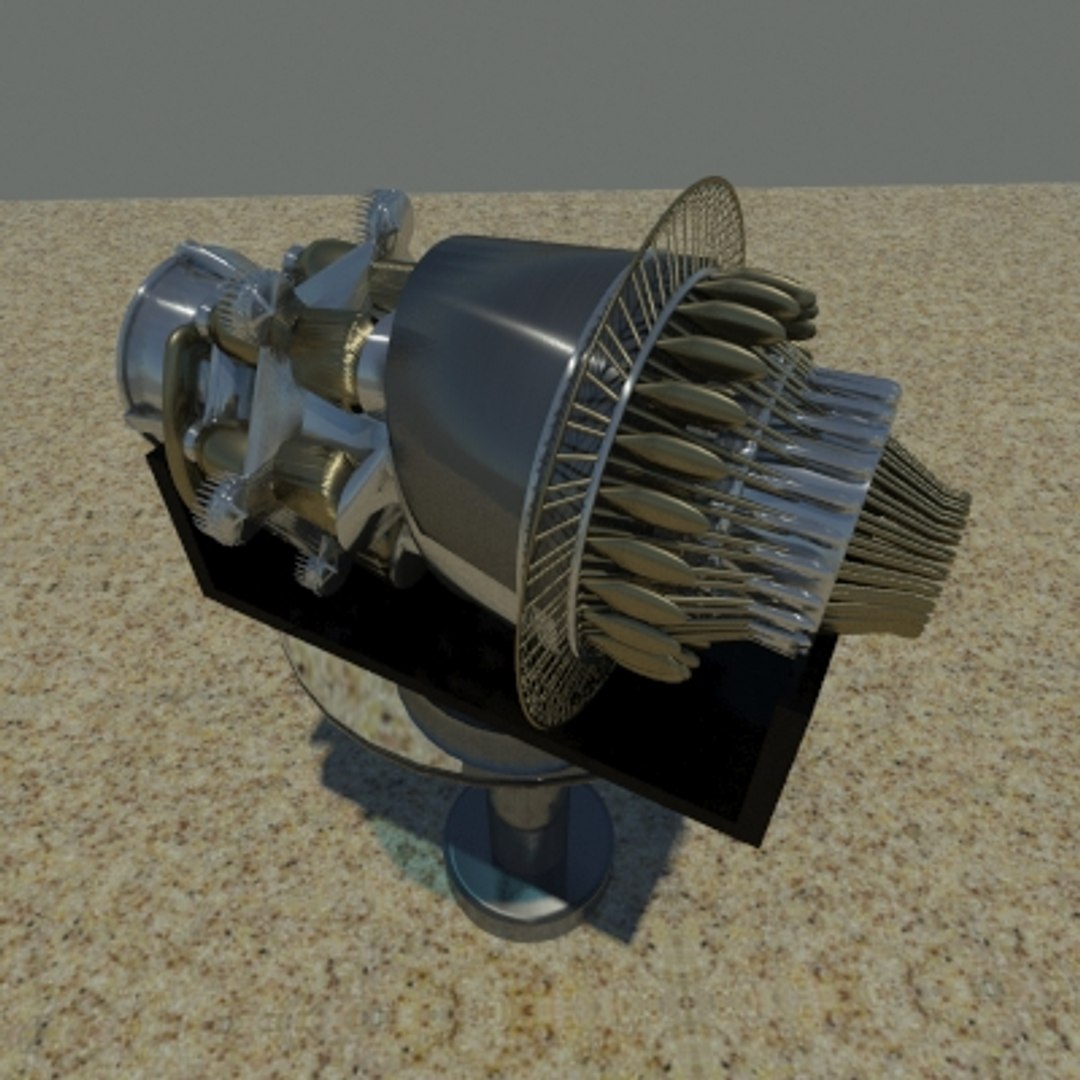 3d jet engine model
