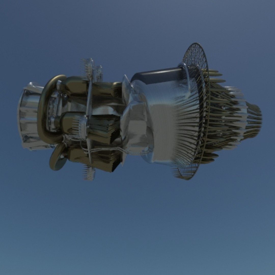 3d jet engine model