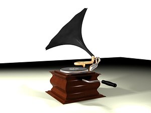 3d max phonograph gramaphone
