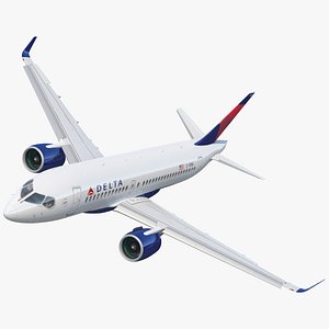 3D Airbus A220-100 Detailed Cabin Rigged model
