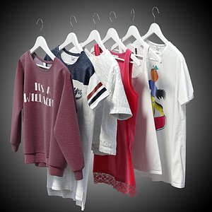 Women clothes of hangers