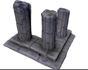 3ds ancient column ruin
