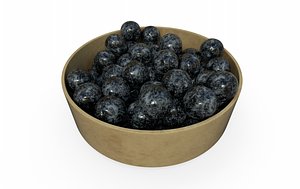 3D blue berries