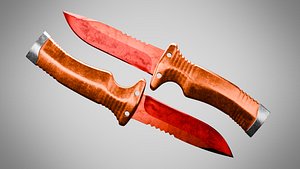3D model Knife 7 Lava Red  FT