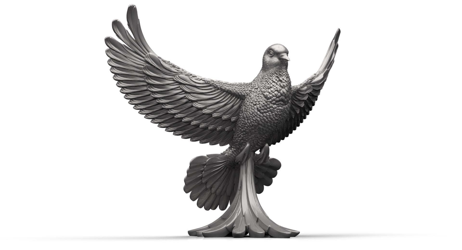 Bird Dove Statue 3D Model - TurboSquid 2407191