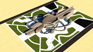 Organic building 3D model