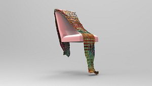 Piece of cloth on an chair 3D model