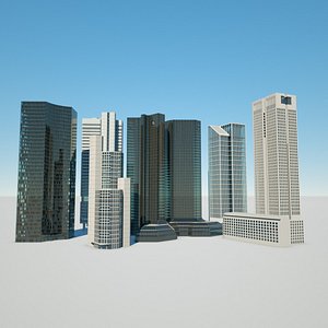 frankfurt buildings bank 3D model