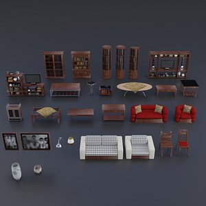INTERIOR PROPS PACK PBR FURNITURE SET