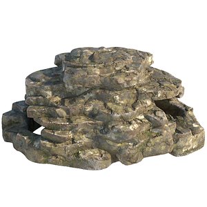step rock pile 3D