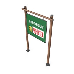 Wooden 3D Model - Realistic and Sign model