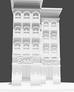 3D Book store center Free 3D model
