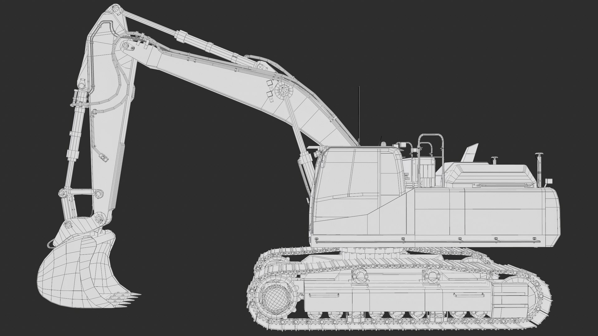 Hydraulic excavator 3D model - TurboSquid 1680241