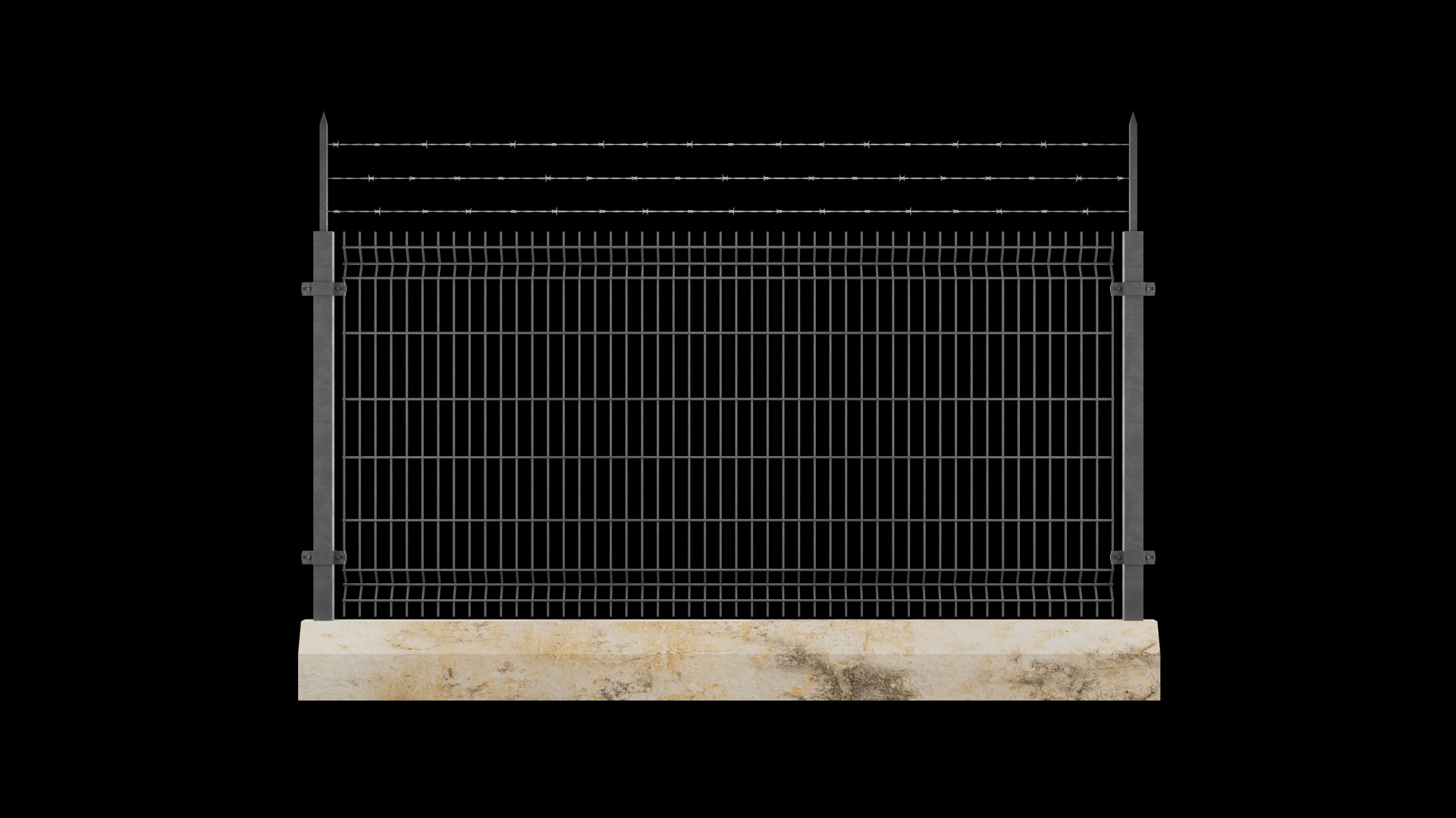 New Security Barbed Wire Fence 3D model https://p.turbosquid.com/ts-thumb/ay/qfCLrw/jO/2_1/png/1725524746/1920x1080/fit_q87/b61a063a40cfaa1c9ed6014de73de395783abba6/2_1.jpg