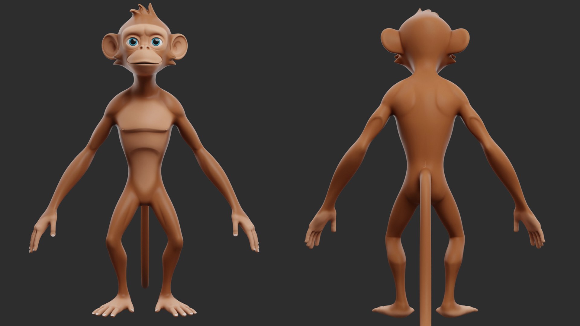 3D Monkey - Stylize  Cartoon https://p.turbosquid.com/ts-thumb/ay/rVgfY3/KZ/2/jpg/1755424620/1920x1080/fit_q87/28d97a48dae5f1a4e1302a499c63e4fec8e449cd/2.jpg