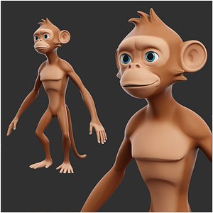 3D Monkey - Stylize  Cartoon