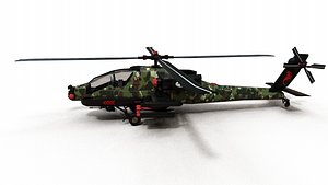 Low polly Military Helicopter with 4K PBR Texture 3D model