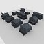 Lowpoly Western House Pack
