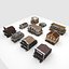 Lowpoly Western House Pack