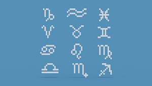 Zodiac Pixel Set 3D model