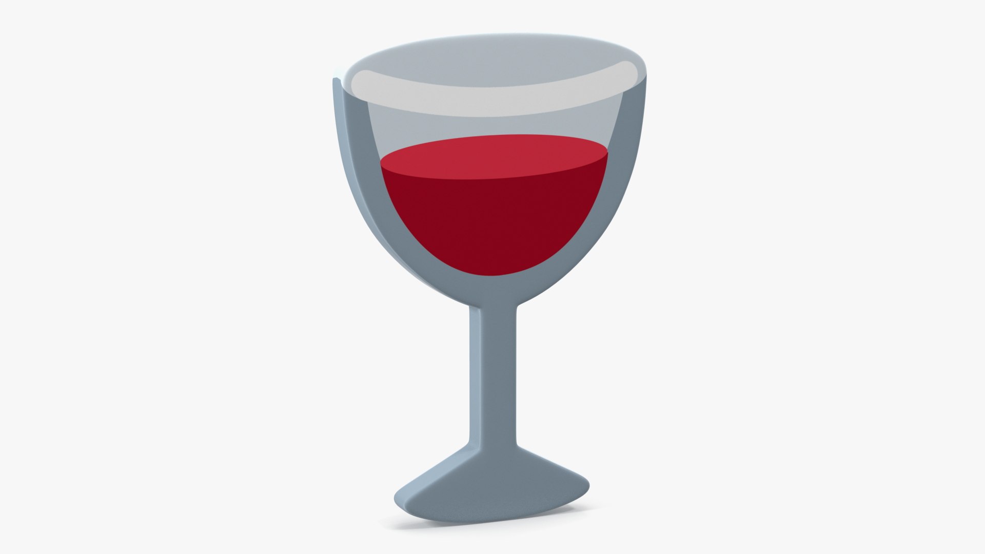Wine Glass Emoji 3D Model TurboSquid 1867983