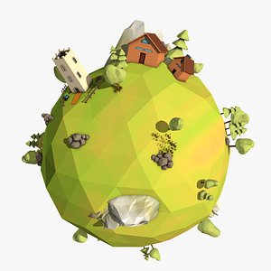 Cartoon Planet Low Poly