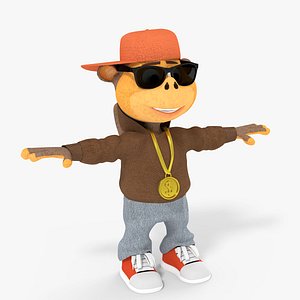 Stylish Cartoon Monkey 3D Model
