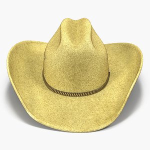 3d model cowboy hat 3 modeled