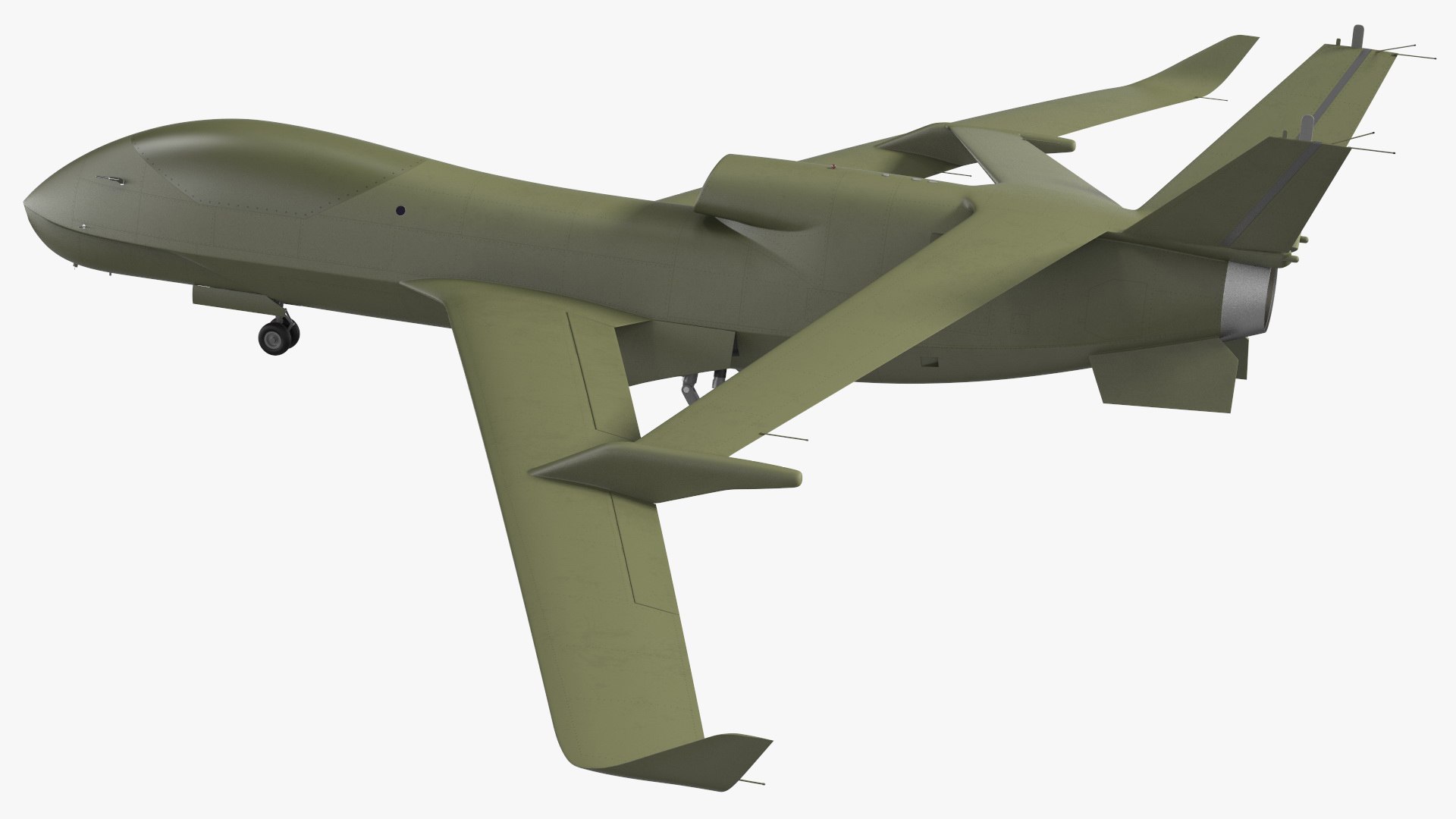 High Altitude Long Endurance Patrol UAV Rigged for Cinema 4D 3D model preview