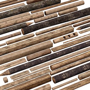 300 Wooden Plank and Beam Collection Medieval 3D Asset Pack Low Poly Game Ready