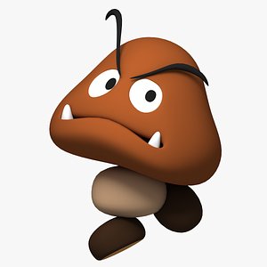 3D goomba character rigged