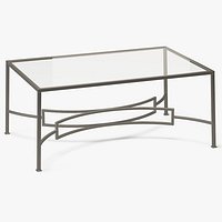 Coffee Table Rectangle Metal/Glass 011
